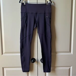 Lululemon Fleece-Lined zippered pockets purple Leggings size 10